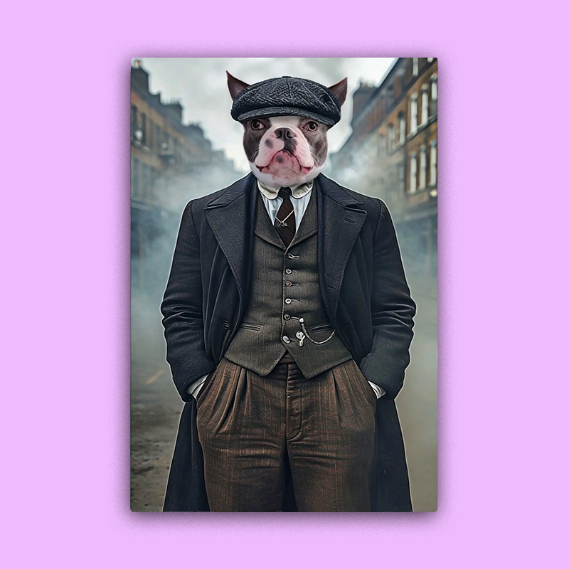 Peaky Blinders Pet Portrait - Custom Pet Portrait